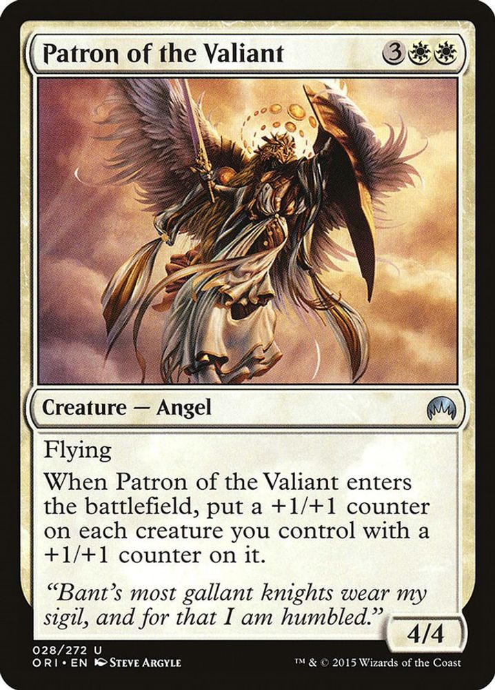 2015 Magic: The Gathering: Magic Origins (ORI) - Patron of the Valiant (#28, Uncommon) (, Near Mint)