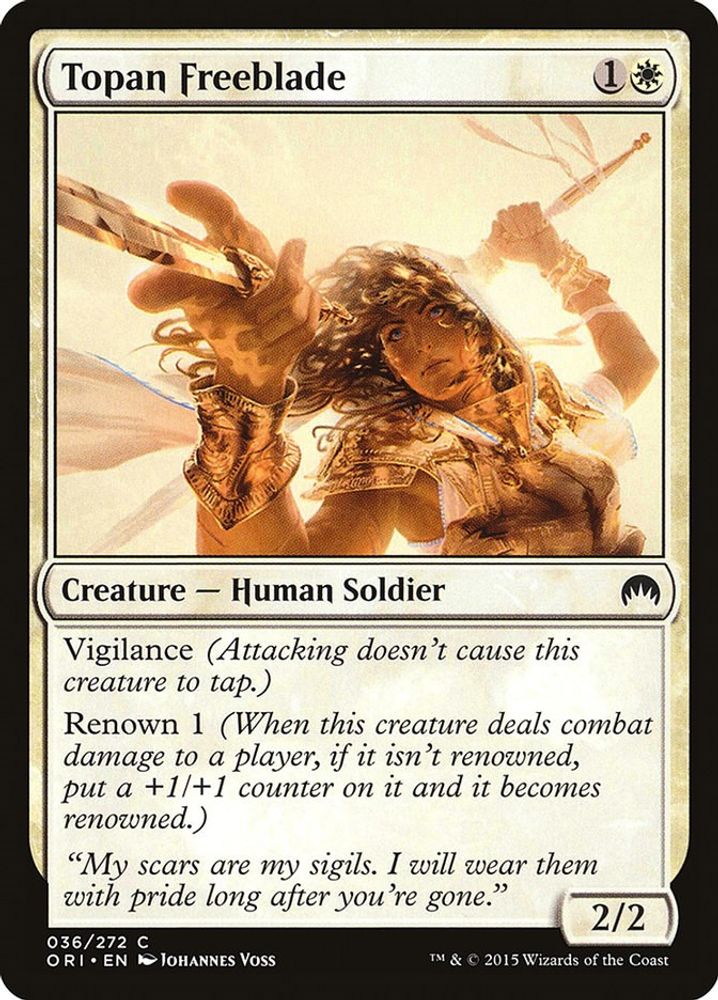 2015 Magic: The Gathering: Magic Origins (ORI) - Topan Freeblade (#36, Common) (, Near Mint)