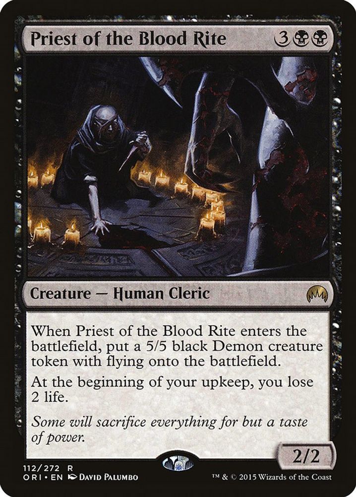 2015 Magic: The Gathering: Magic Origins (ORI) - Priest of the Blood Rite (#112, Rare) (Foil, Near Mint)