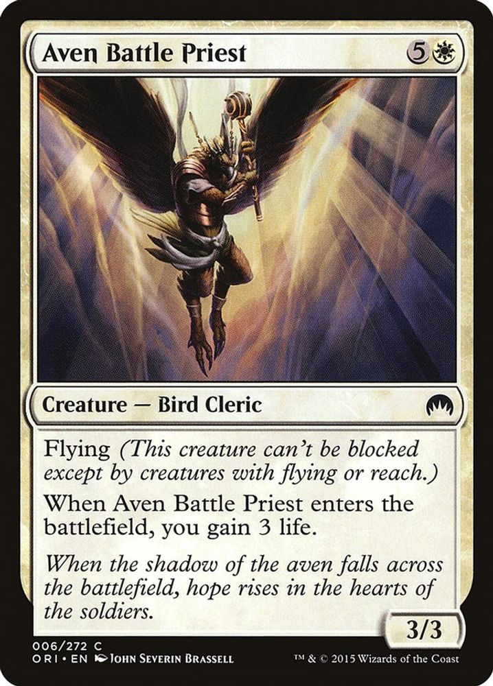 2015 Magic: The Gathering: Magic Origins (ORI) - Aven Battle Priest (#6, Common) (, Near Mint)