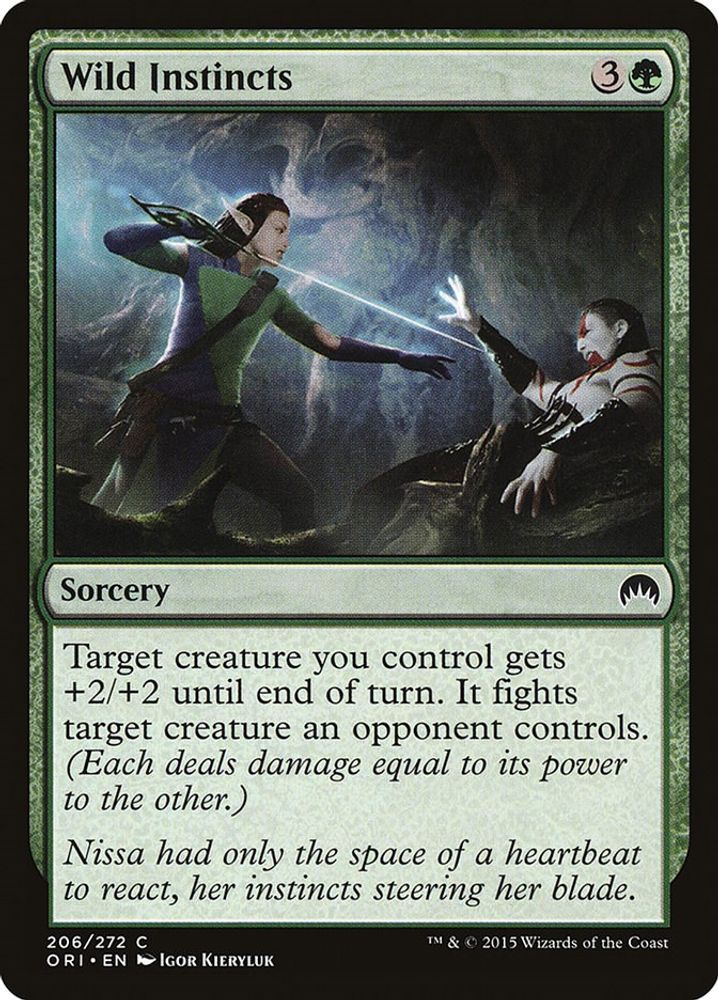 2015 Magic: The Gathering: Magic Origins (ORI) - Wild Instincts (#206, Common) (, Near Mint)