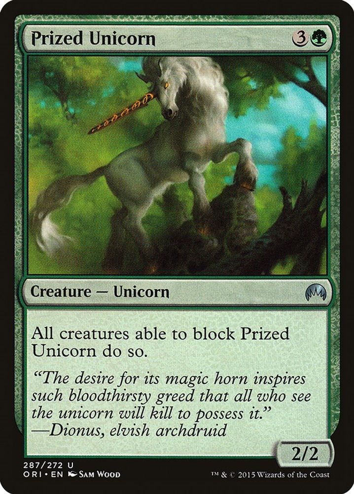 2015 Magic: The Gathering: Magic Origins (ORI) - Prized Unicorn (#287, Uncommon) (, Near Mint)