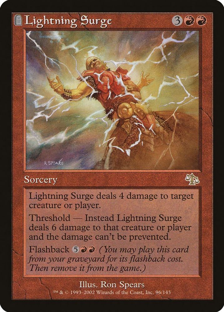 2002 Magic: The Gathering: Judgment (JUD) - Lightning Surge (#96, Rare) (, Near Mint)