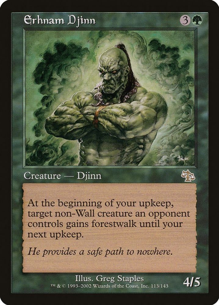 2002 Magic: The Gathering: Judgment (JUD) - Erhnam Djinn (#113, Rare) (, Near Mint)