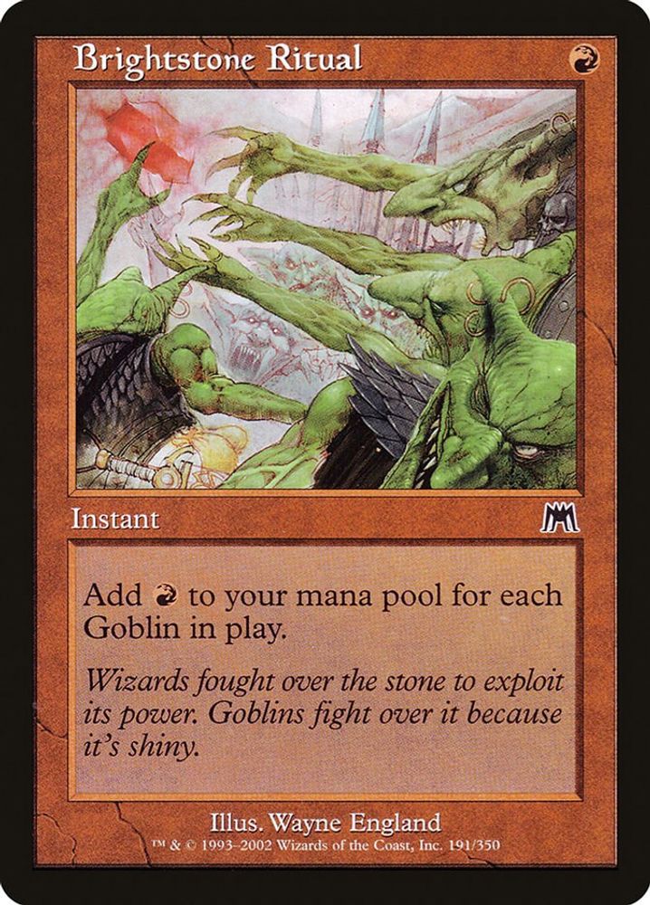 2002 Magic: The Gathering: Onslaught (ONS) - Brightstone Ritual (#191, Common) (, Near Mint)