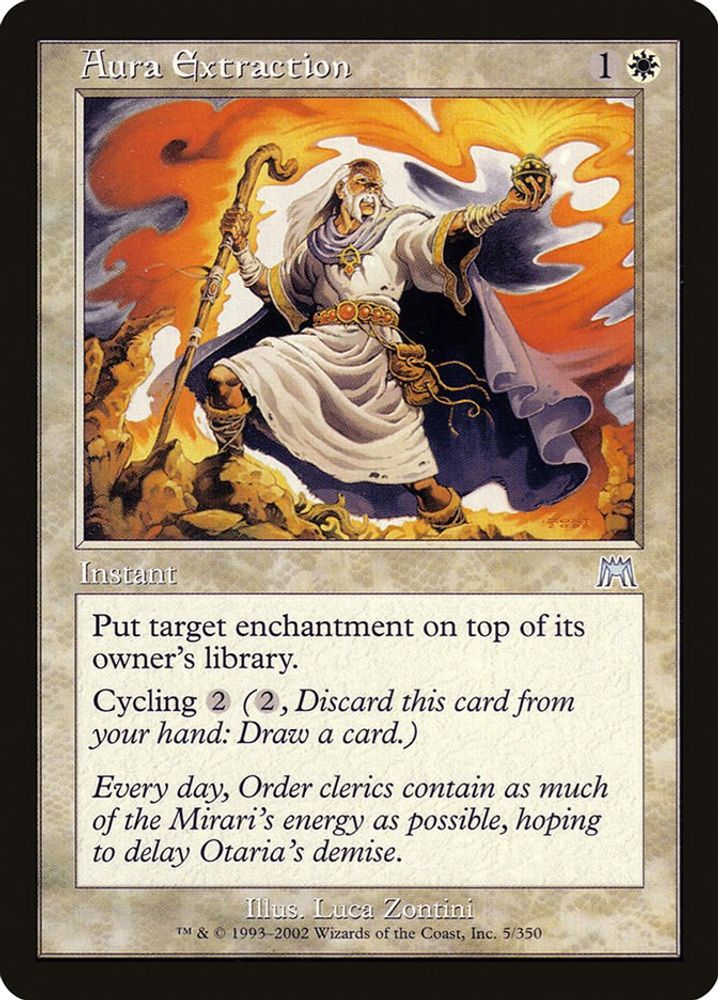 2002 Magic: The Gathering: Onslaught (ONS) - Aura Extraction (#5, Uncommon) (, Near Mint)