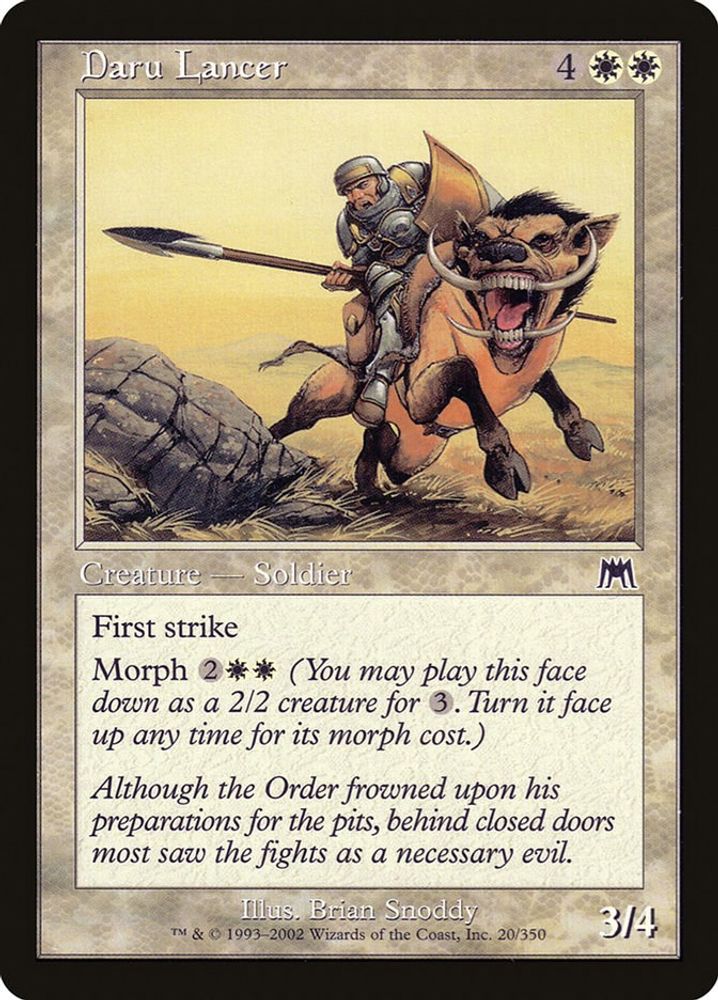 2002 Magic: The Gathering: Onslaught (ONS) - Daru Lancer (#20, Common) (, Near Mint)