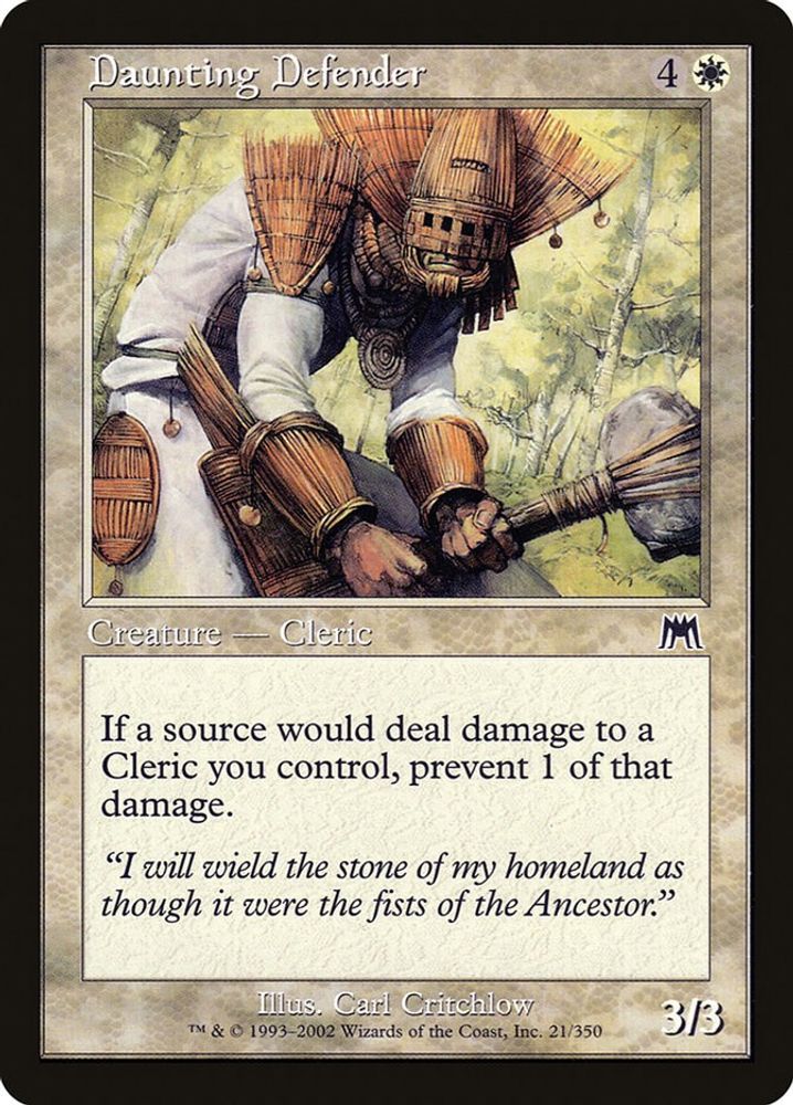 2002 Magic: The Gathering: Onslaught (ONS) - Daunting Defender (#21, Common) (, Near Mint)