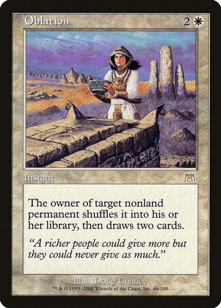 2002 Magic: The Gathering: Onslaught (ONS) - Oblation (#46, Rare) (, Near Mint)