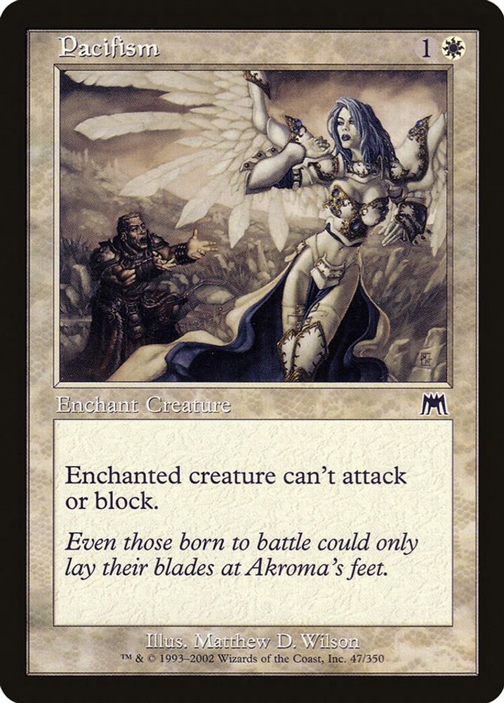 2002 Magic: The Gathering: Onslaught (ONS) - Pacifism (#47, Common) (, Near Mint)