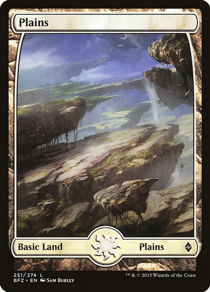 2015 Magic: The Gathering: Battle for Zendikar (BFZ) - Plains 251 Full Art (#251, Land) (, Near Mint)