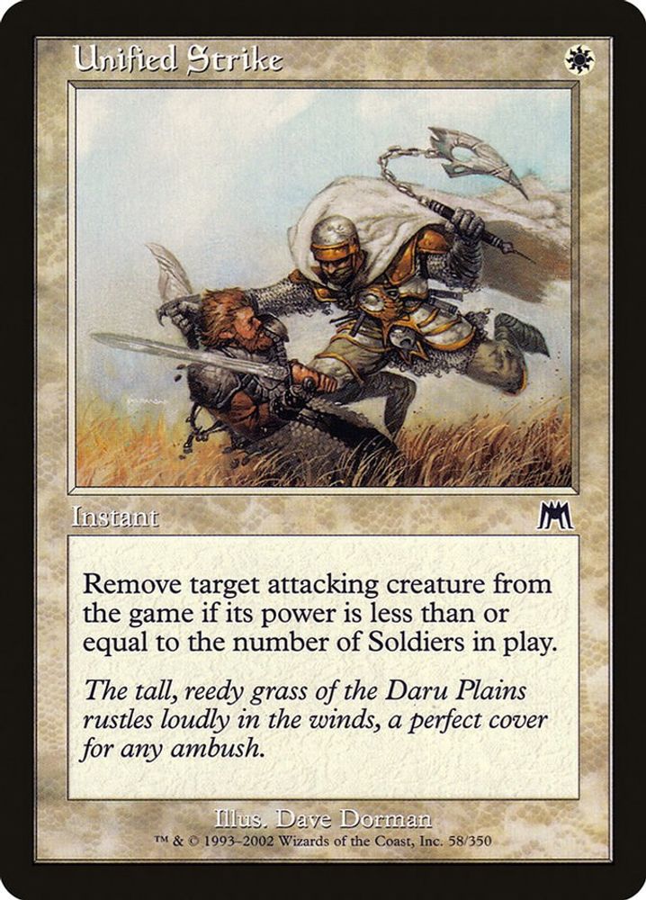 2002 Magic: The Gathering: Onslaught (ONS) - Unified Strike (#58, Common) (, Near Mint)