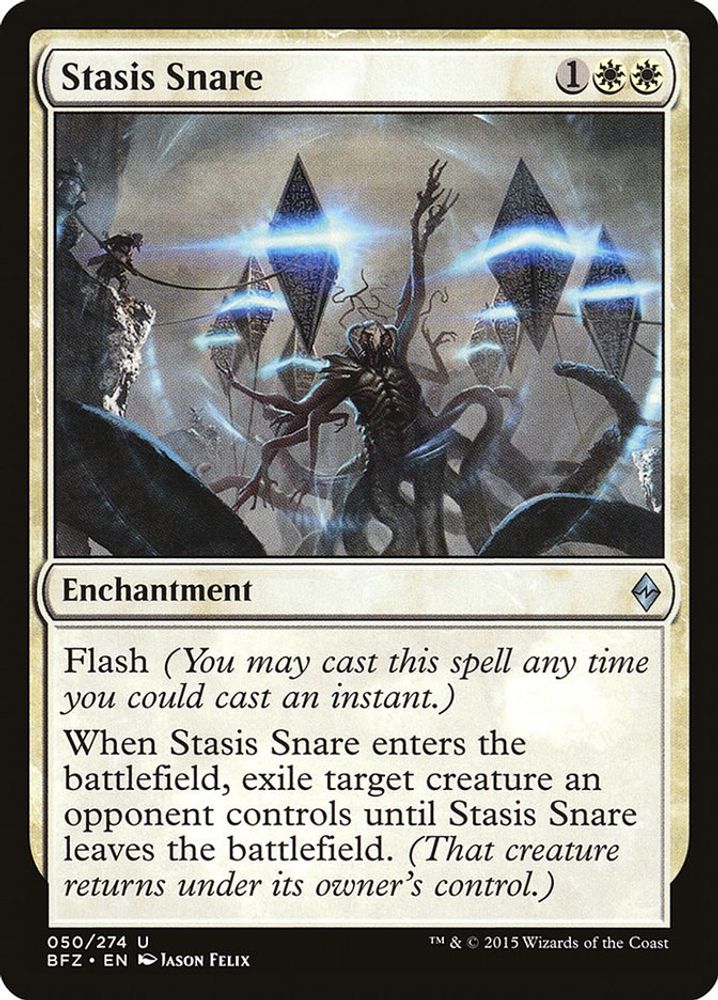 2015 Magic: The Gathering: Battle for Zendikar (BFZ) - Stasis Snare (#50, Uncommon) (, Near Mint)