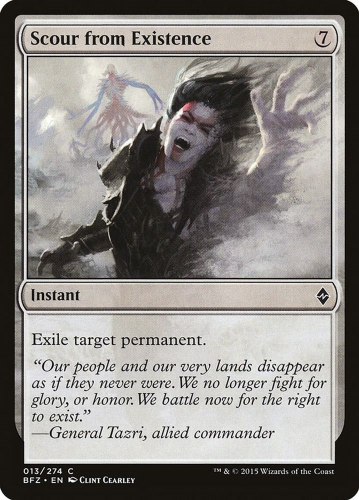 2015 Magic: The Gathering: Battle for Zendikar (BFZ) - Scour from Existence (#13, Common) (, Near Mint)