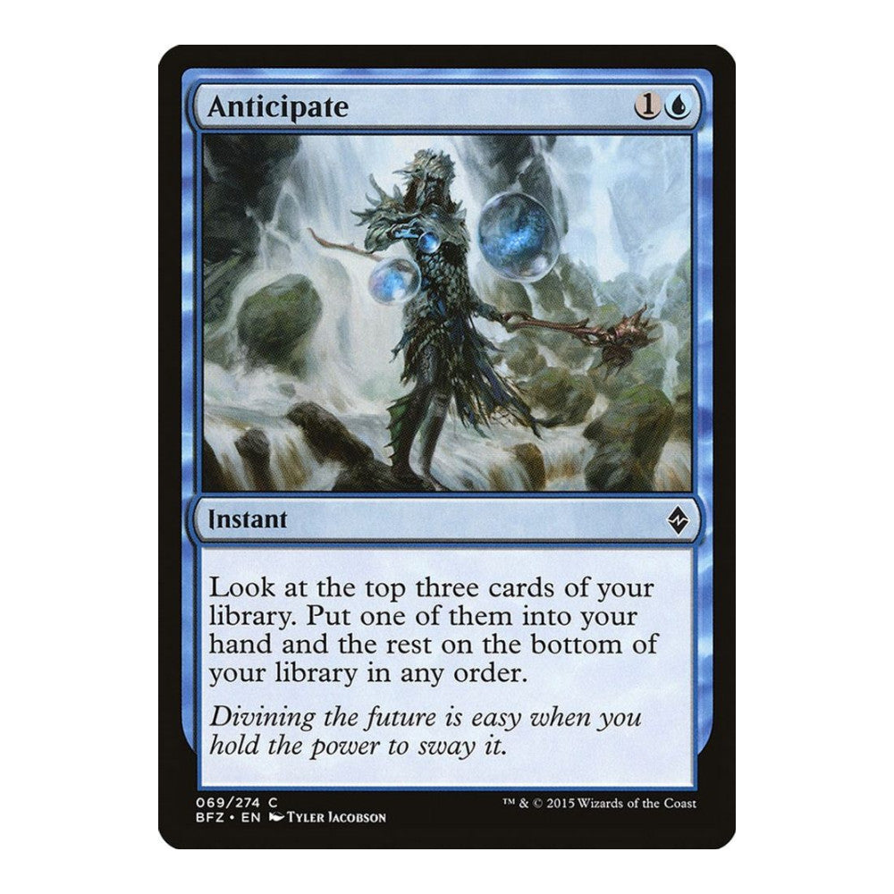 2015 Magic: The Gathering: Battle for Zendikar (BFZ) - Anticipate (#69, Common) (, Near Mint)