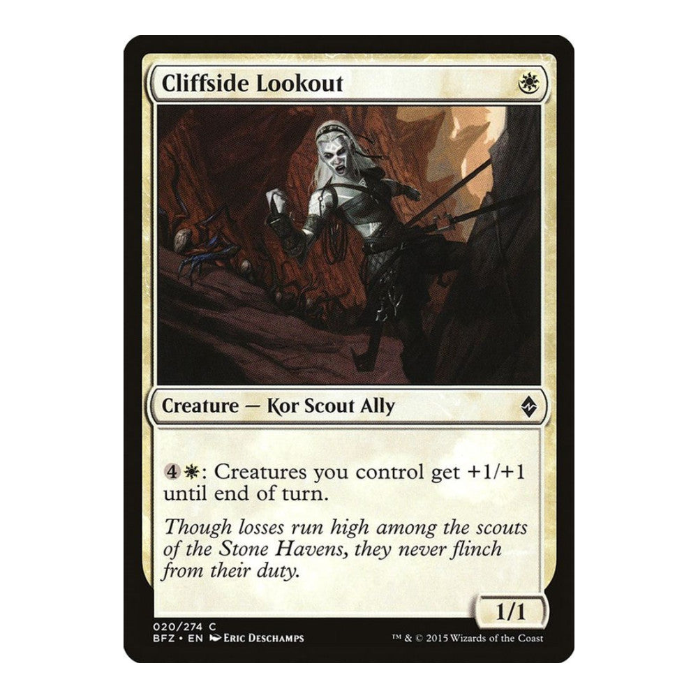 2015 Magic: The Gathering: Battle for Zendikar (BFZ) - Cliffside Lookout (#20, Common) (, Near Mint)