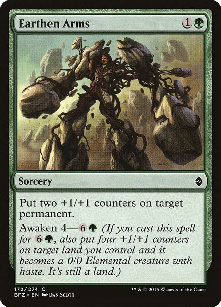 2015 Magic: The Gathering: Battle for Zendikar (BFZ) - Earthen Arms (#172, Common) (, Near Mint)