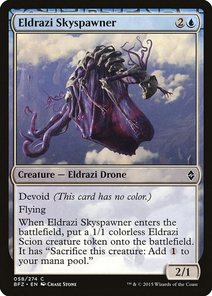 2015 Magic: The Gathering: Battle for Zendikar (BFZ) - Eldrazi Skyspawner (#58, Common) (, Near Mint)