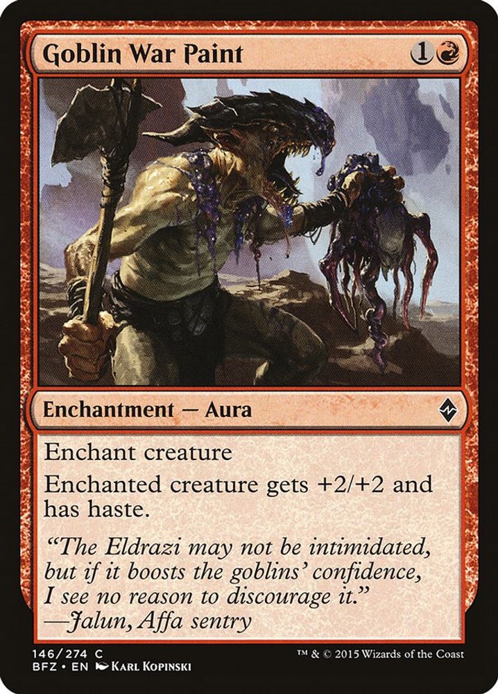 2015 Magic: The Gathering: Battle for Zendikar (BFZ) - Goblin War Paint (#146, Common) (, Near Mint)