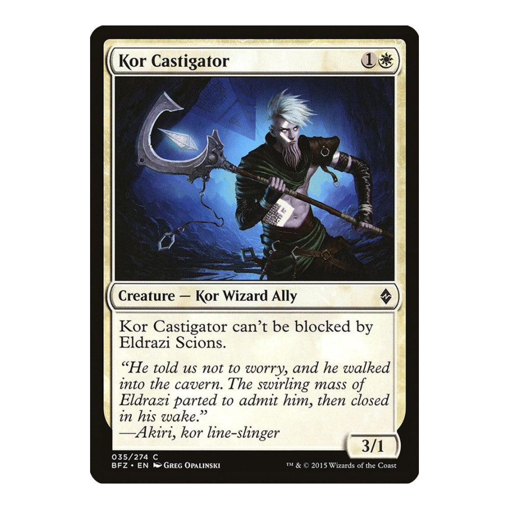 2015 Magic: The Gathering: Battle for Zendikar (BFZ) - Kor Castigator (#35, Common) (, Near Mint)
