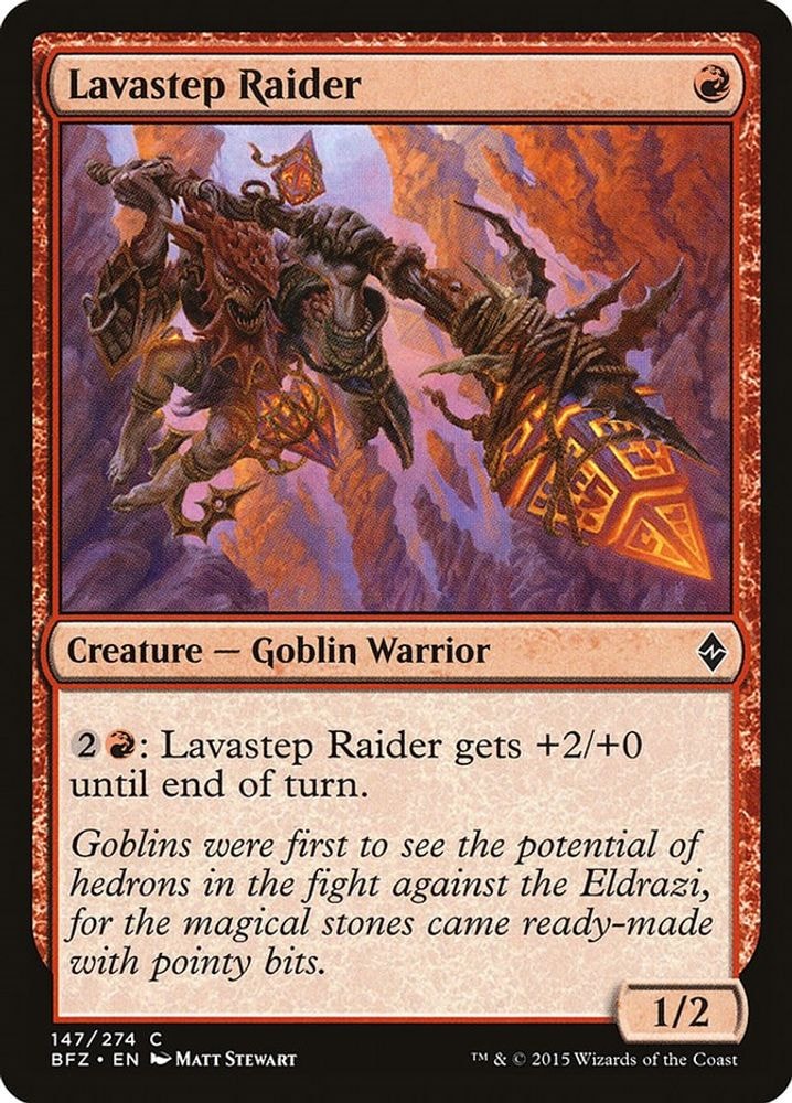 2015 Magic: The Gathering: Battle for Zendikar (BFZ) - Lavastep Raider (#147, Common) (, Near Mint)