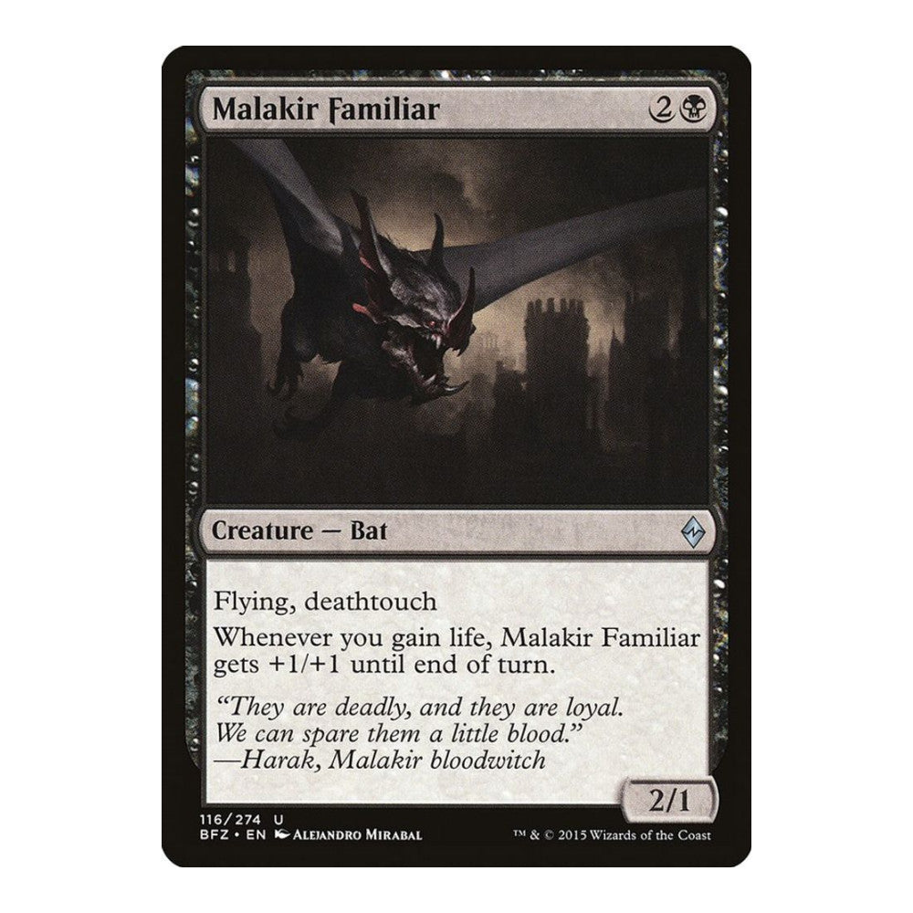 2015 Magic: The Gathering: Battle for Zendikar (BFZ) - Malakir Familiar (#116, Uncommon) (Foil, Near Mint)
