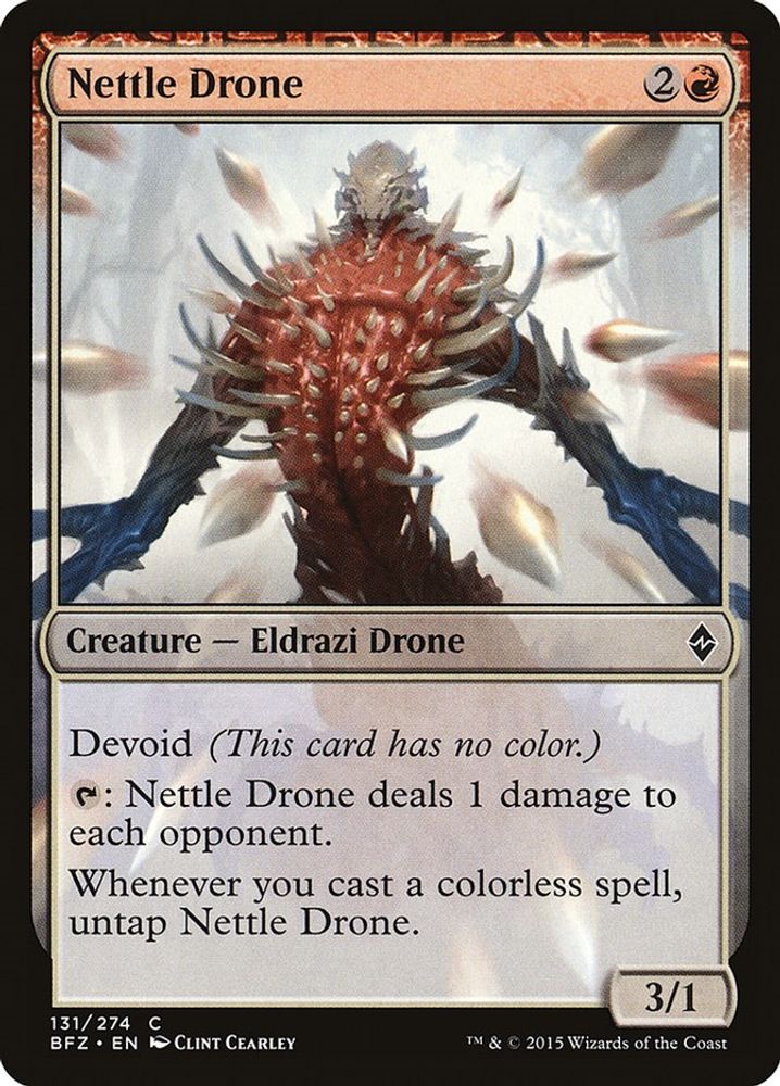 2015 Magic: The Gathering: Battle for Zendikar (BFZ) - Nettle Drone (#131, Common) (, Near Mint)
