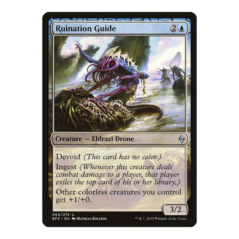 2015 Magic: The Gathering: Battle for Zendikar (BFZ) - Ruination Guide (#64, Uncommon) (, Near Mint)