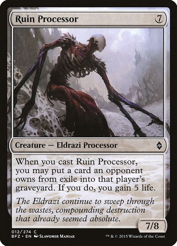2015 Magic: The Gathering: Battle for Zendikar (BFZ) - Ruin Processor (#12, Common) (, Near Mint)