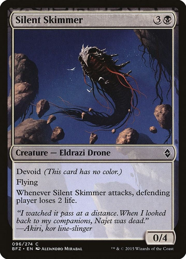 2015 Magic: The Gathering: Battle for Zendikar (BFZ) - Silent Skimmer (#96, Common) (, Near Mint)