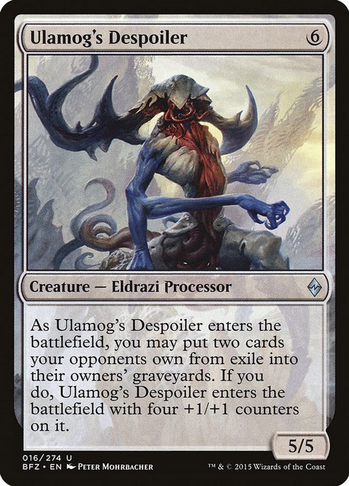 2015 Magic: The Gathering: Battle for Zendikar (BFZ) - Ulamogs Despoiler (#16, Uncommon) (, Near Mint)