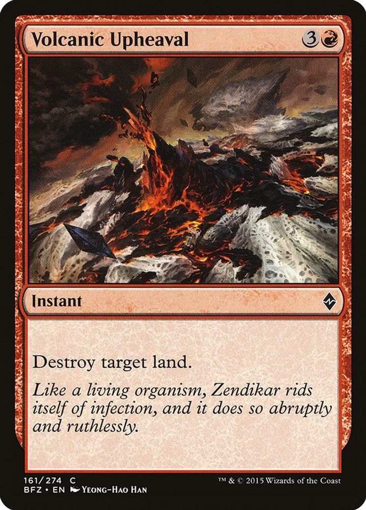 2015 Magic: The Gathering: Battle for Zendikar (BFZ) - Volcanic Upheaval (#161, Common) (, Near Mint)
