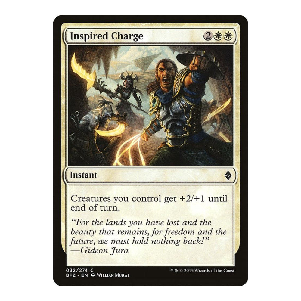 2015 Magic: The Gathering: Battle for Zendikar (BFZ) - Inspired Charge (#32, Common) (, Near Mint)