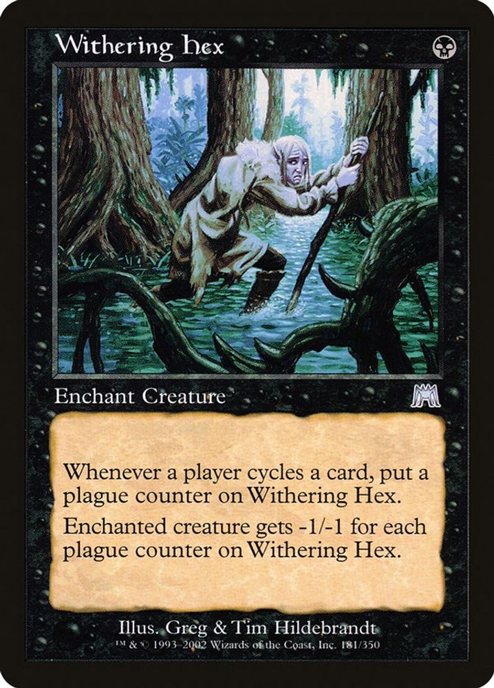2002 Magic: The Gathering: Onslaught (ONS) - Withering Hex (#181, Uncommon) (, Near Mint)