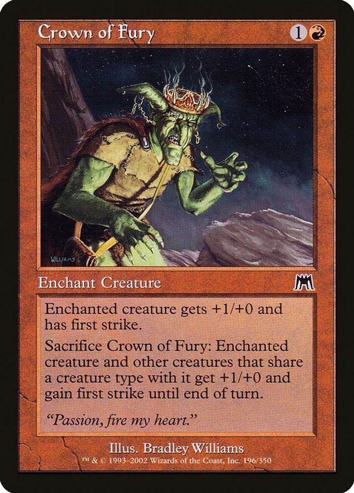 2002 Magic: The Gathering: Onslaught (ONS) - Crown of Fury (#196, Common) (, Near Mint)