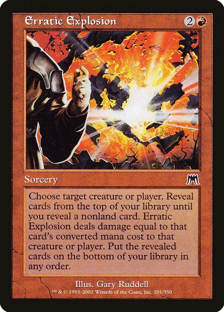 2002 Magic: The Gathering: Onslaught (ONS) - Erratic Explosion (#201, Common) (, Near Mint)