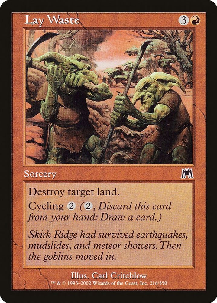 2002 Magic: The Gathering: Onslaught (ONS) - Lay Waste (#216, Common) (, Near Mint)