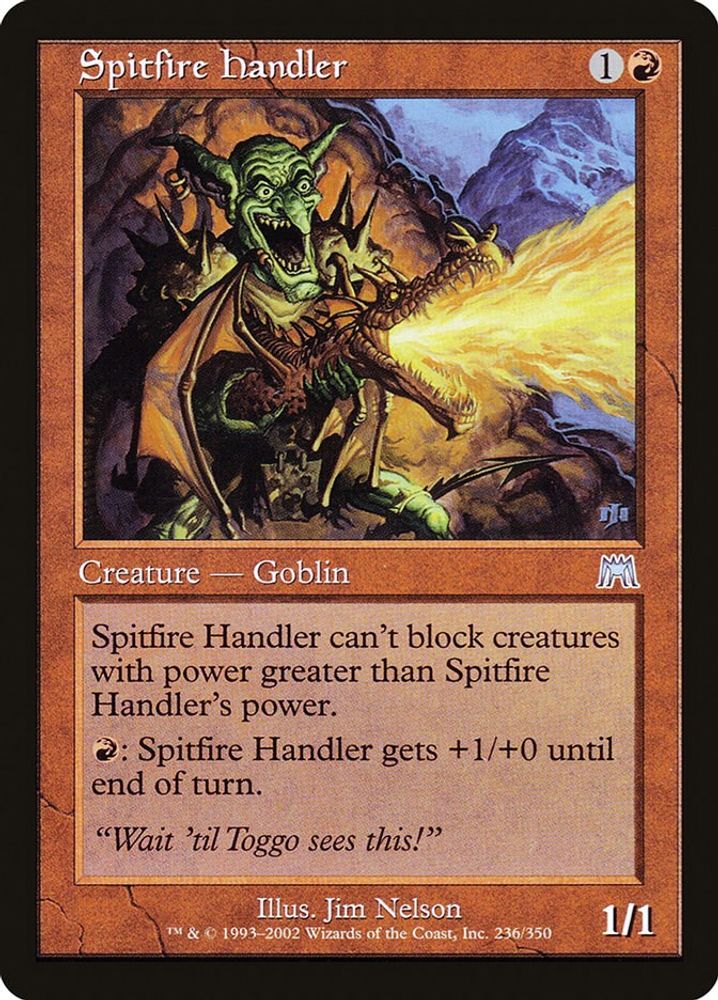 2002 Magic: The Gathering: Onslaught (ONS) - Spitfire Handler (#236, Uncommon) (, Near Mint)