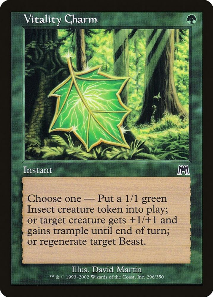 2002 Magic: The Gathering: Onslaught (ONS) - Vitality Charm (#296, Common) (, Near Mint)