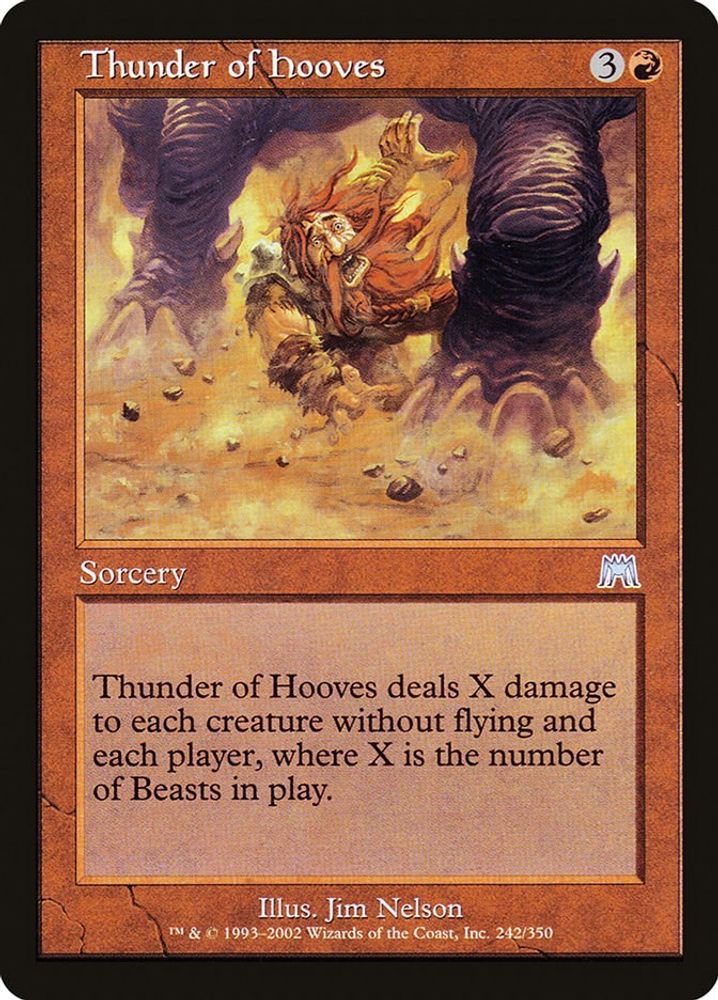 2002 Magic: The Gathering: Onslaught (ONS) - Thunder of Hooves (#242, Uncommon) (, Near Mint)