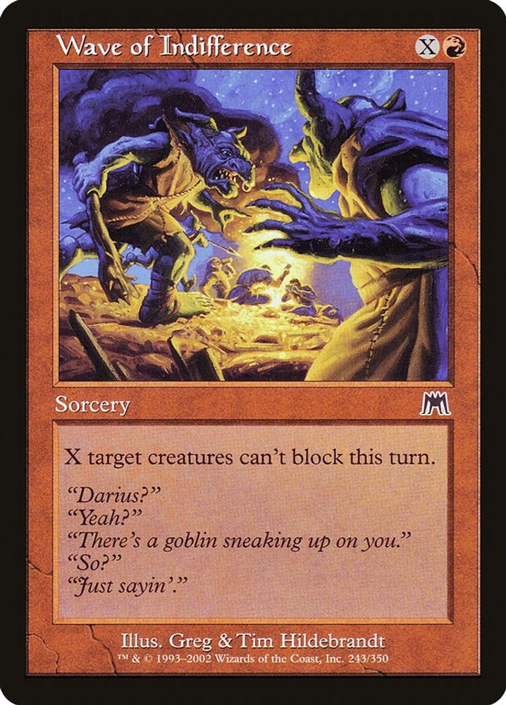2002 Magic: The Gathering: Onslaught (ONS) - Wave of Indifference (#243, Common) (, Near Mint)