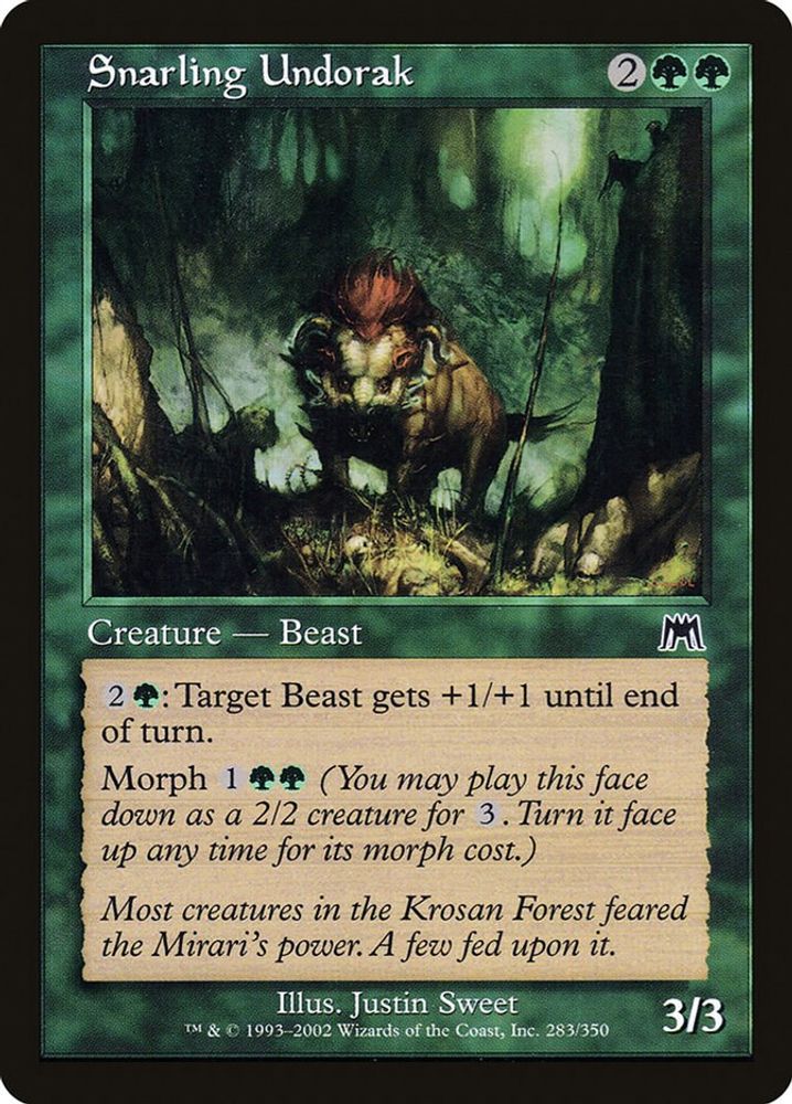 2002 Magic: The Gathering: Onslaught (ONS) - Snarling Undorak (#283, Common) (, Near Mint)