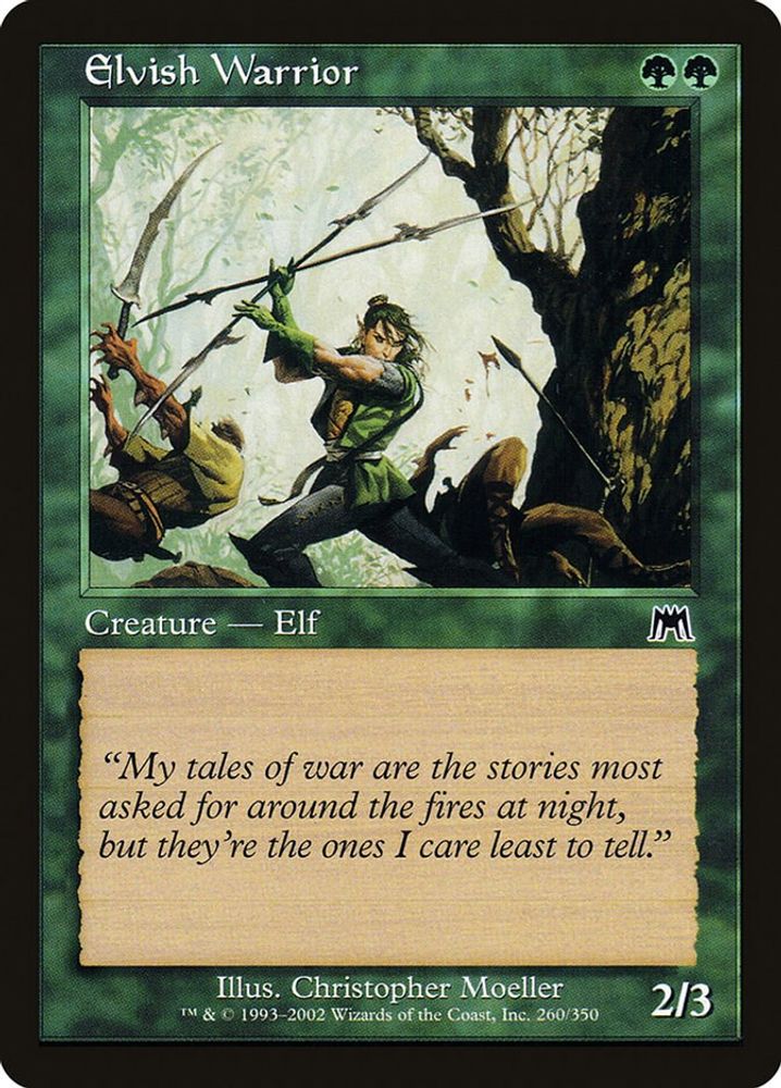 2002 Magic: The Gathering: Onslaught (ONS) - Elvish Warrior (#260, Common) (, Near Mint)