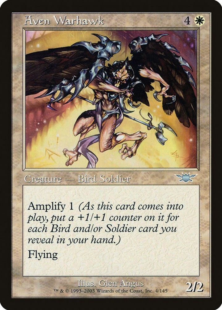 2003 Magic: The Gathering: Legions (LGN) - Aven Warhawk (#4, Uncommon) (, Near Mint)