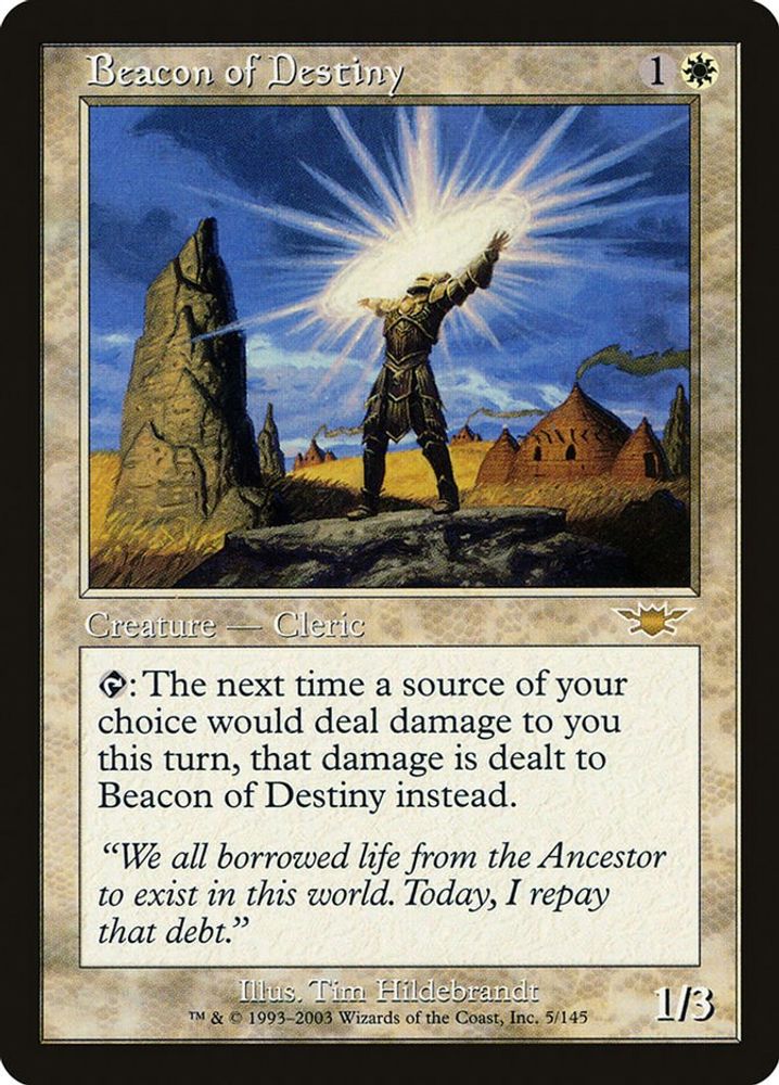 2003 Magic: The Gathering: Legions (LGN) - Beacon of Destiny (#5, Rare) (, Near Mint)
