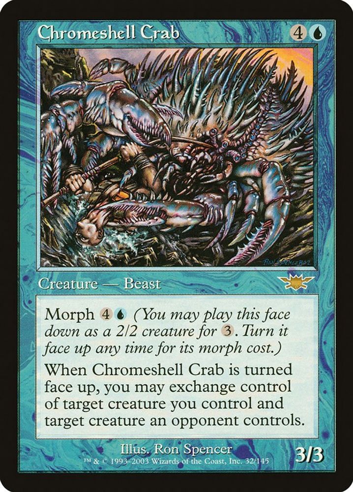 2003 Magic: The Gathering: Legions (LGN) - Chromeshell Crab (#32, Rare) (, Near Mint)