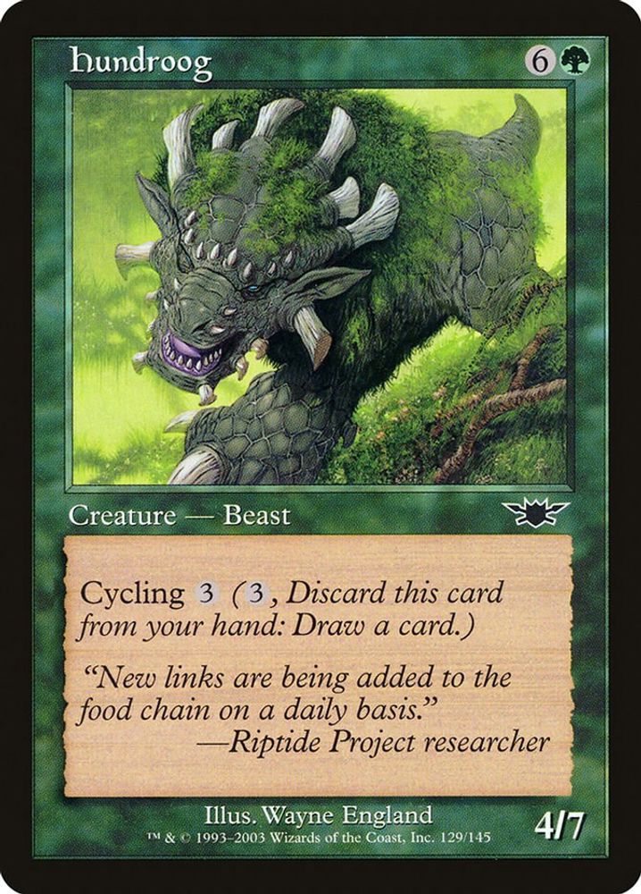 2003 Magic: The Gathering: Legions (LGN) - Hundroog (#129, Common) (, Near Mint)