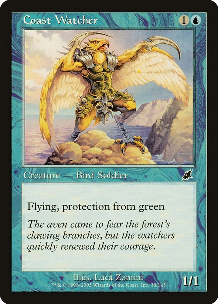 2003 Magic: The Gathering: Scourge (SCG) - Coast Watcher (#30, Common) (, Near Mint)