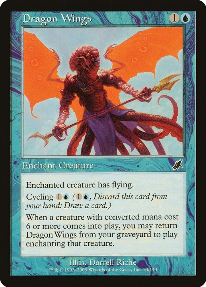 2003 Magic: The Gathering: Scourge (SCG) - Dragon Wings (#34, Common) (, Near Mint)