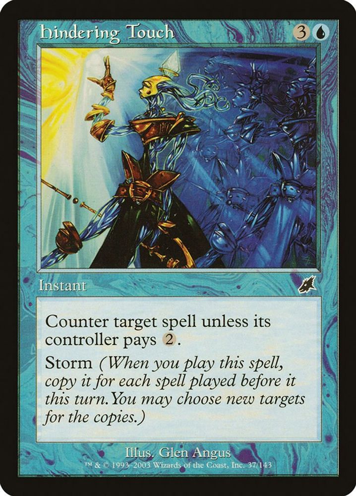 2003 Magic: The Gathering: Scourge (SCG) - Hindering Touch (#37, Common) (, Near Mint)